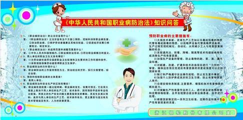 《中華人民共和國職業(yè)病防治法》知識問答展板 專業(yè)宣傳，守護健康